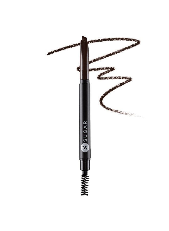 شوجار قلم تحديد الحواجب Arch Arrival من SUGAR Cosmetics مع فرشاة دمج | يدوم حتى 12 ساعة | قلم حواجب عالي الصبغة | يدوم طويلاً ويمنحكِ لمسة نهائية طبيعية | 3.5 جرام - 01 جيري براون - Image 1
